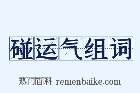 碰运气组词是什么意思的图片